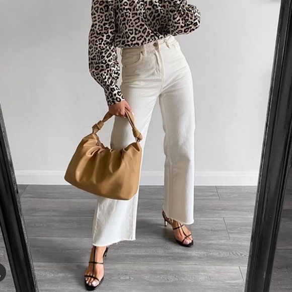 High Waisted White Jeans
